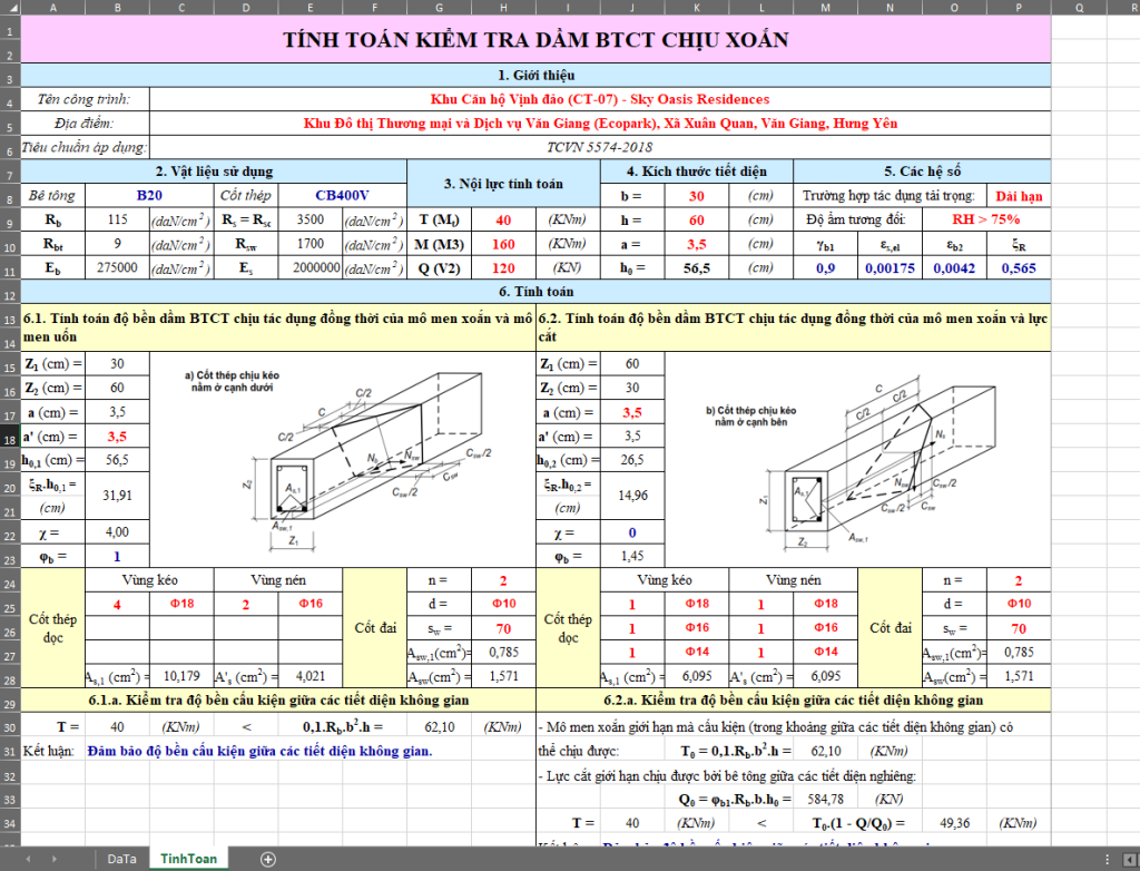 thuyết minh tính toán sàn nấm